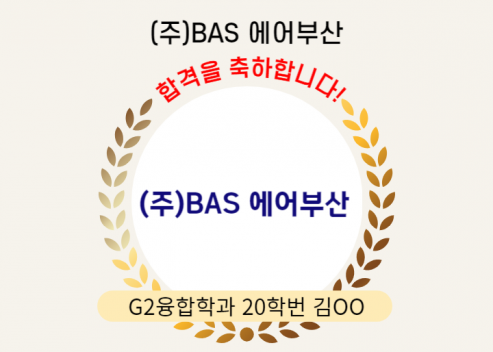 [정규직] 2024년 BAS 에어부산 정규직 합격자 김OO