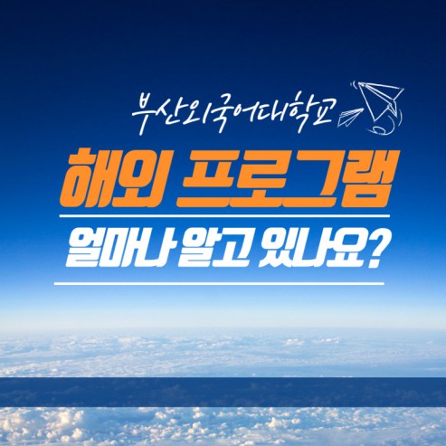 부산외국어대학교 해외 프로그램 궁금하지?
